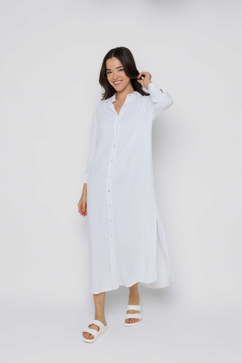 Meg-Midi Length Button Up